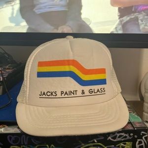 Jacks Paint and glass trucker hat vintage